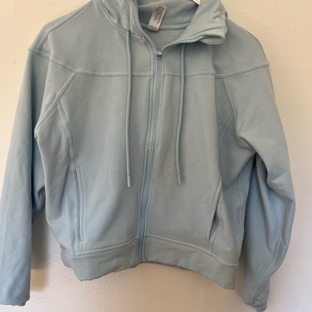 Light Blue Zip-Up Hoodie